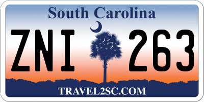 SC license plate ZNI263