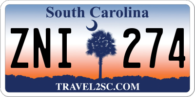 SC license plate ZNI274