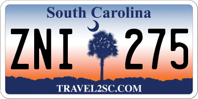 SC license plate ZNI275