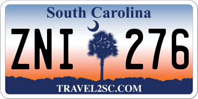 SC license plate ZNI276