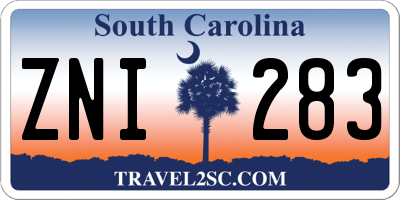SC license plate ZNI283