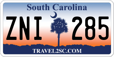SC license plate ZNI285
