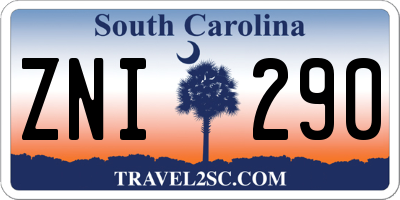 SC license plate ZNI290
