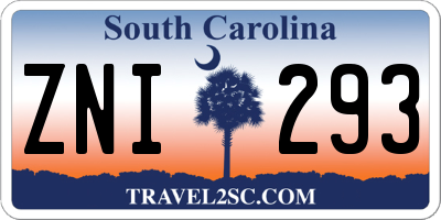 SC license plate ZNI293