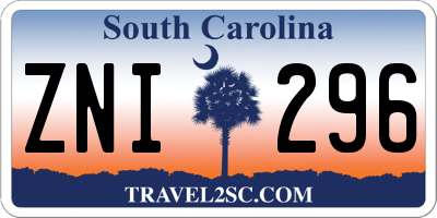 SC license plate ZNI296