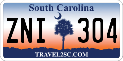 SC license plate ZNI304