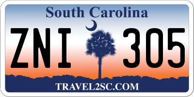 SC license plate ZNI305