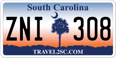 SC license plate ZNI308
