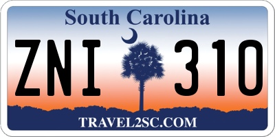 SC license plate ZNI310