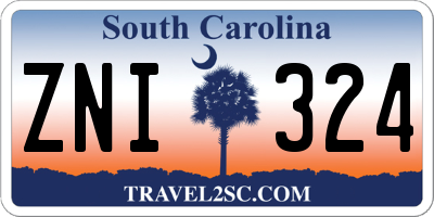 SC license plate ZNI324