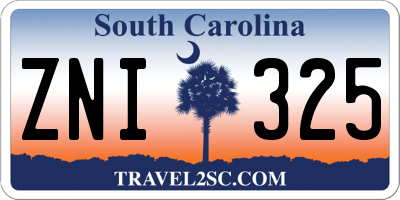 SC license plate ZNI325