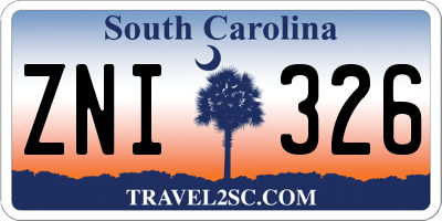 SC license plate ZNI326