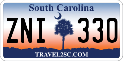 SC license plate ZNI330