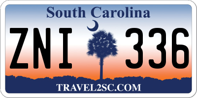SC license plate ZNI336