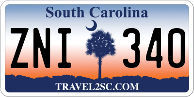 SC license plate ZNI340