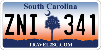 SC license plate ZNI341