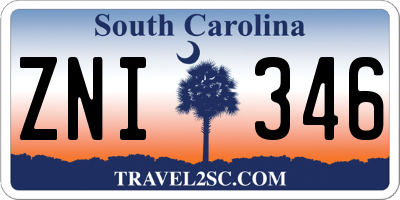 SC license plate ZNI346