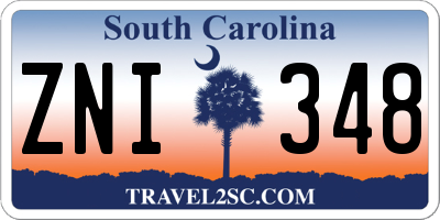 SC license plate ZNI348