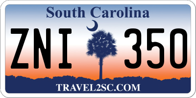 SC license plate ZNI350