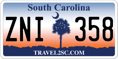 SC license plate ZNI358