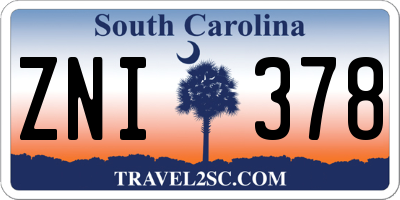 SC license plate ZNI378