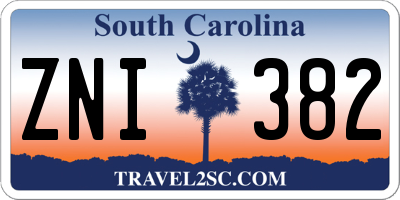 SC license plate ZNI382