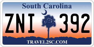 SC license plate ZNI392
