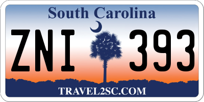 SC license plate ZNI393