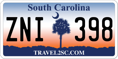 SC license plate ZNI398