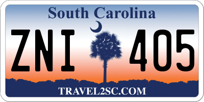 SC license plate ZNI405