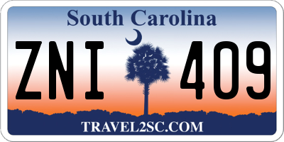 SC license plate ZNI409