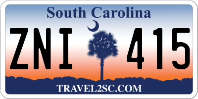 SC license plate ZNI415