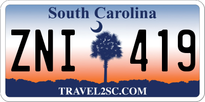 SC license plate ZNI419