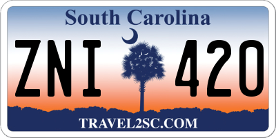 SC license plate ZNI420