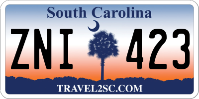 SC license plate ZNI423