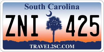 SC license plate ZNI425