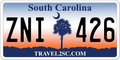 SC license plate ZNI426