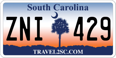 SC license plate ZNI429