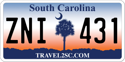 SC license plate ZNI431