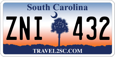 SC license plate ZNI432