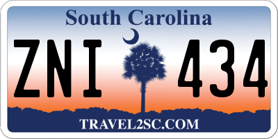 SC license plate ZNI434