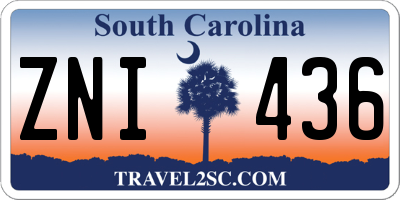 SC license plate ZNI436