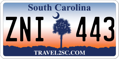 SC license plate ZNI443
