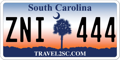 SC license plate ZNI444