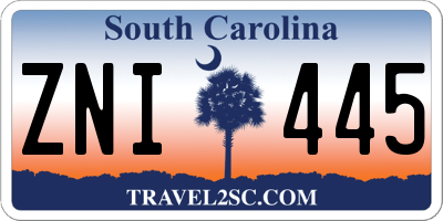 SC license plate ZNI445