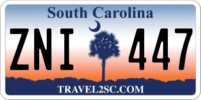 SC license plate ZNI447
