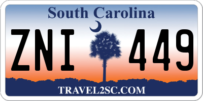 SC license plate ZNI449