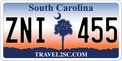 SC license plate ZNI455