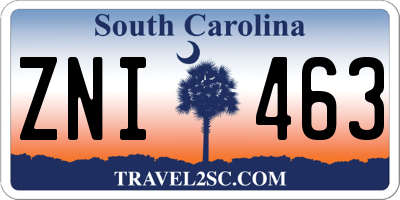 SC license plate ZNI463