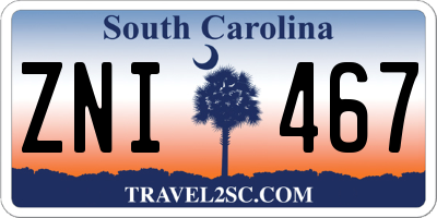 SC license plate ZNI467